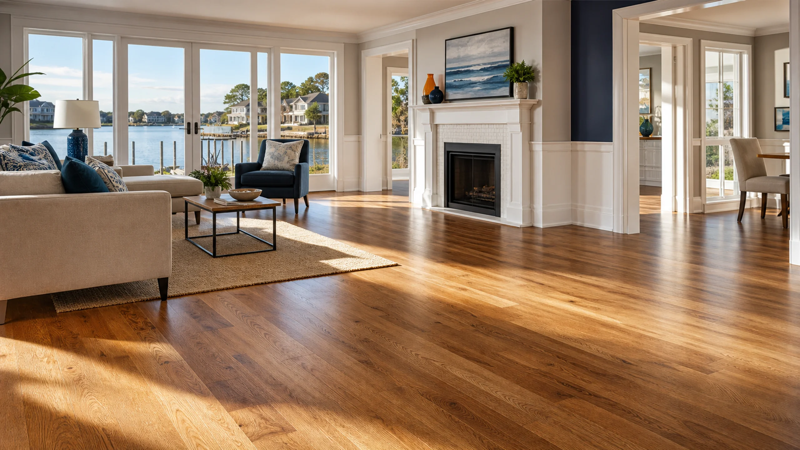 Flawless hardwood flooring installation by Pro Floor VA in Hampton, Virginia