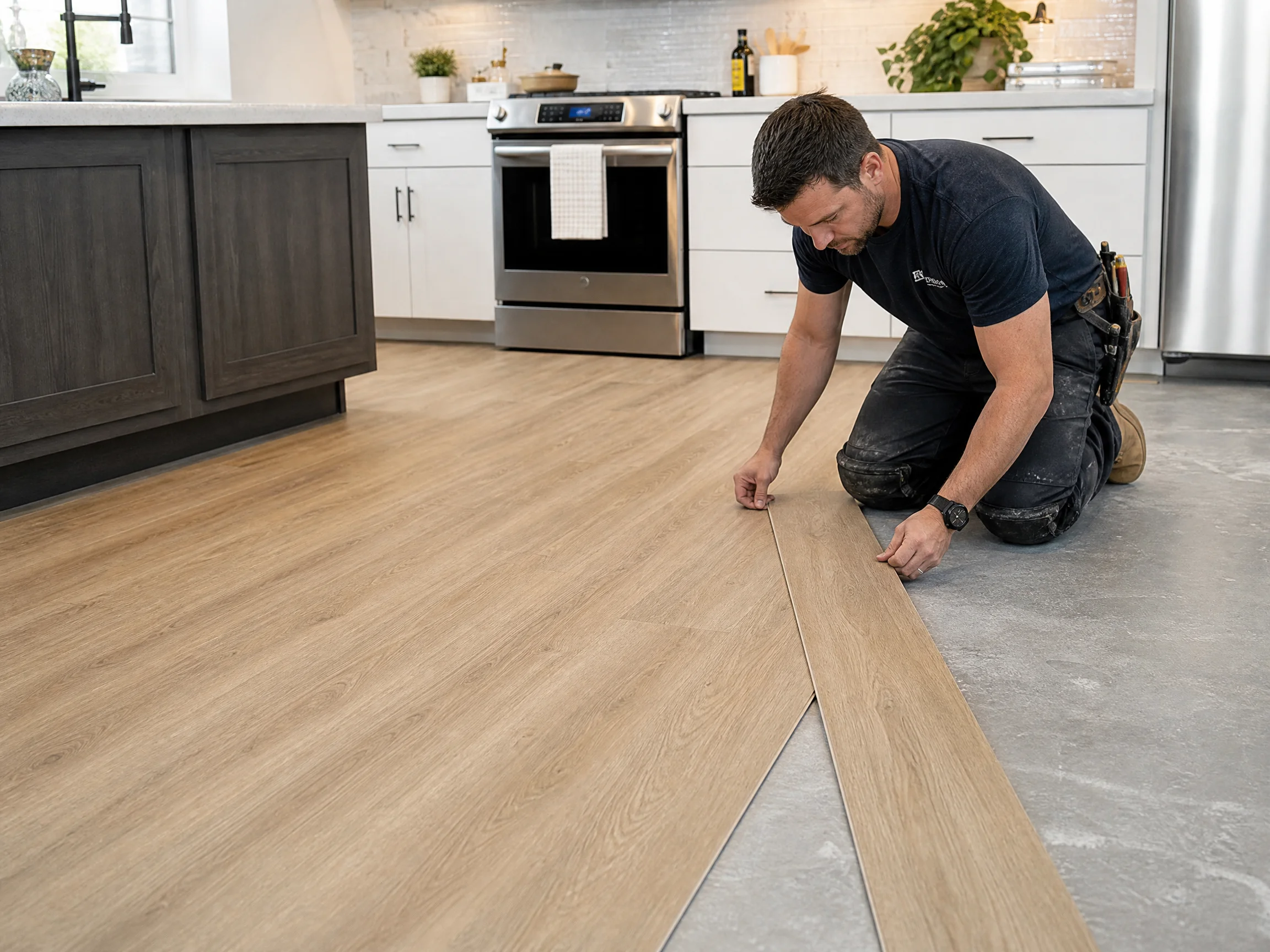 Vinyl flooring installation by Pro Floor VA